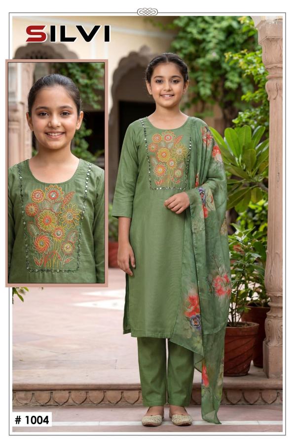 Silvi Kids Gadwal Silk Children kurti wholesale market